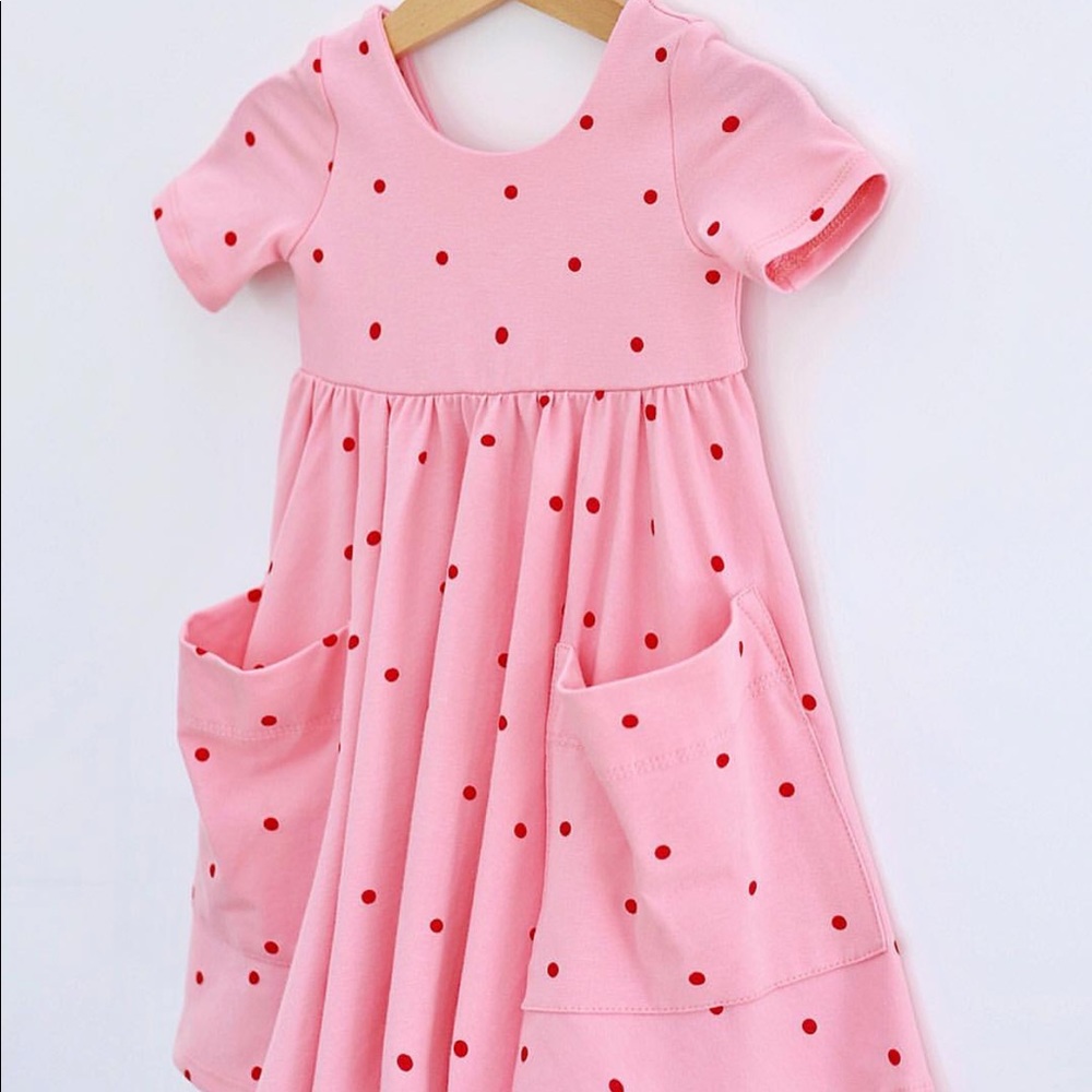 Remie Girl Remie Pocket Dress- Polka Dot Size 2